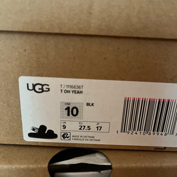 Ugg slides black, 8c 9c 10c new - Picture 5 of 7
